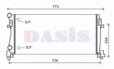 AKS DASIS 480091n -  Радиатор, охлаждение двигателя